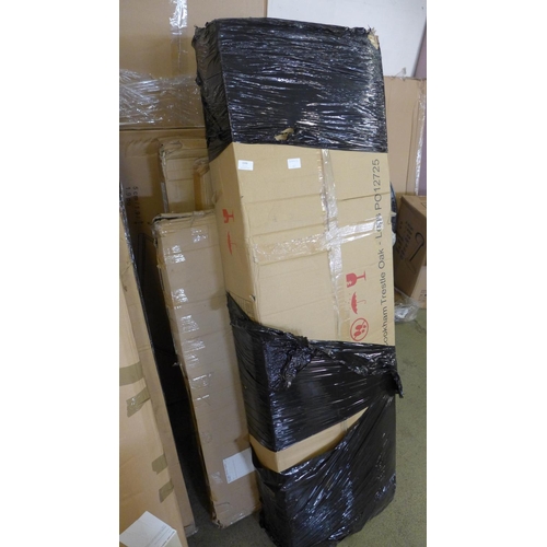 1596 - A large mixed lot of flat packed furniture parts, boxed, unchecked * this lot is subject to VAT