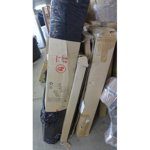 1596 - A large mixed lot of flat packed furniture parts, boxed, unchecked * this lot is subject to VAT