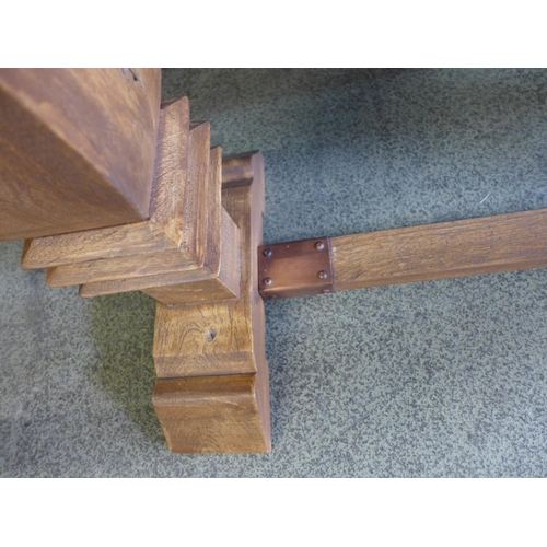 1605 - A hardwood console table * this lot is subject to VAT