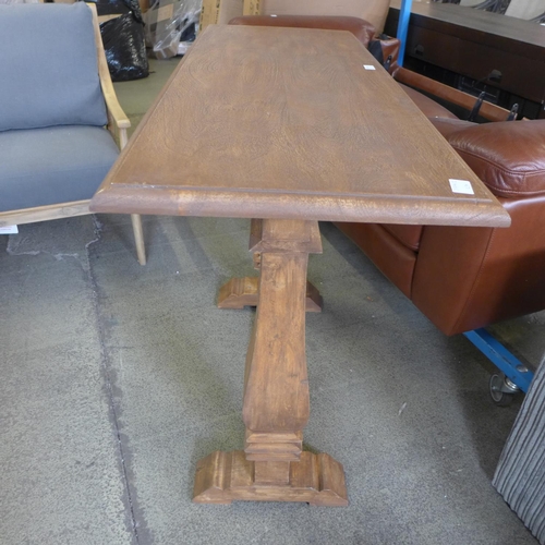 1605 - A hardwood console table * this lot is subject to VAT