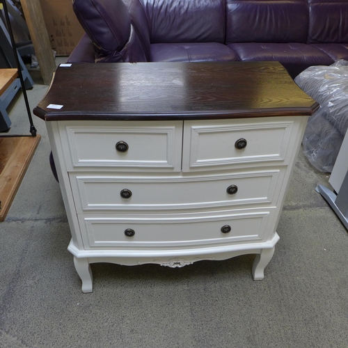 1624 - A three drawer chest with contrast top