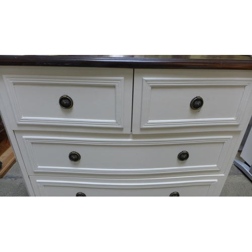 1624 - A three drawer chest with contrast top