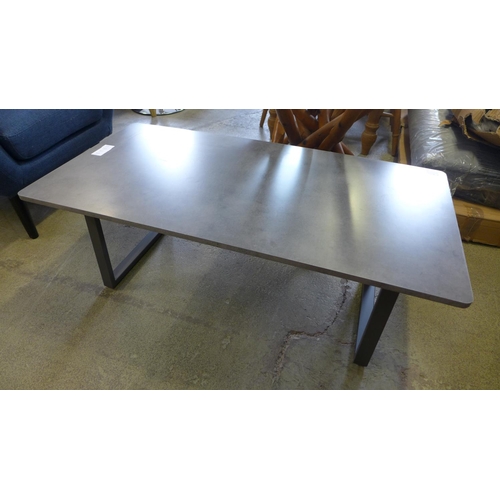 1637 - A stone grey concrete effect coffee table