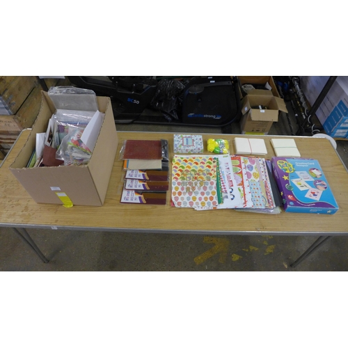 2304 - Qty. of craft supplies inc. cards, kits, wrapping paper, children's stuff and more