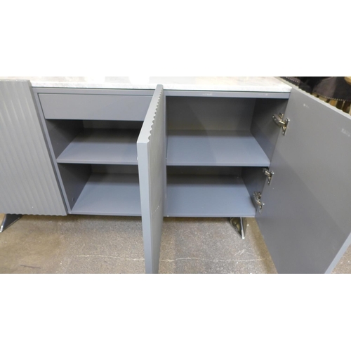 1508 - A grey high gloss sideboard  *This lot is subject to VAT