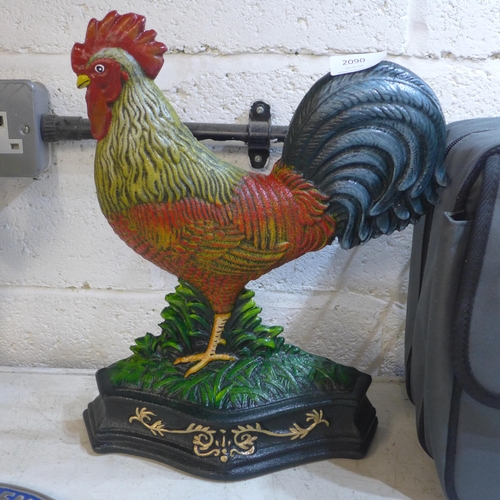 2090 - Cockerel doorstop * this lot is subject to VAT