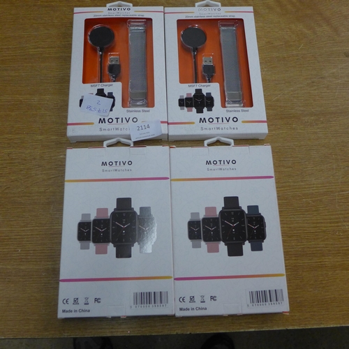 2114 - 4 Motivo smart watch chargers & stainless steel men's watch straps - sealed