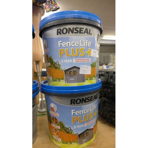 2357 - 2 Tubs of Ronseal Fence Life + (grey)