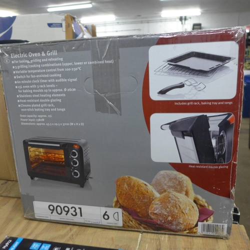 2360 - Silvercrest electric oven & grill, 1380w - boxed & unused