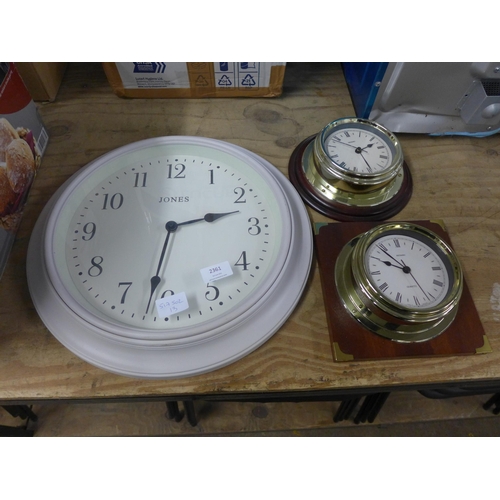 2361 - Qty. of clocks: office clock and 2 ship's clocks