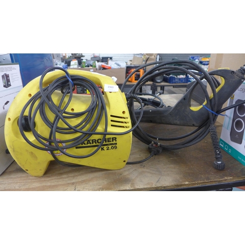 2363 - Karcher K2.09 pressure washer - W - with hose and nozzle