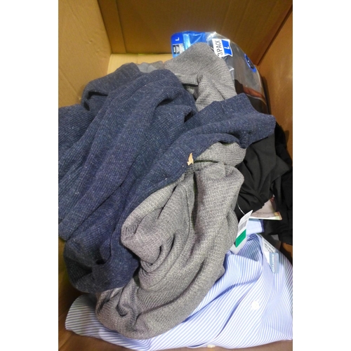 3004 - Assorted men's tops: shirts, jumpers, etc., mix of sizes * this lot is subject to VAT