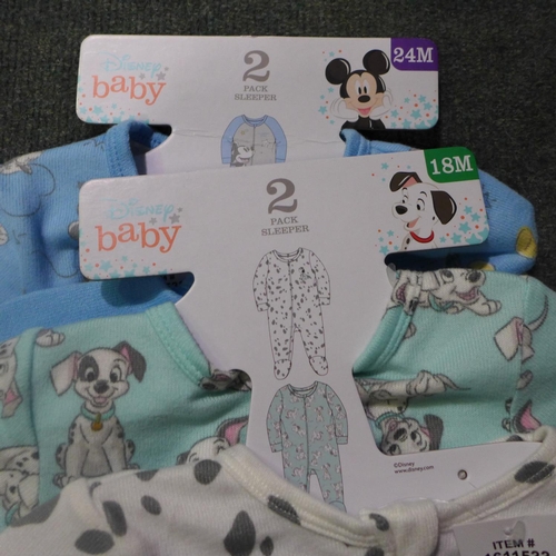 3039 - Baby Boy Disney branded sleeper suits - assorted sizes and prints * this lot is subject to VAT