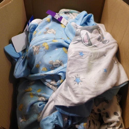 3040 - Baby Boy Disney branded sleeper suits - assorted sizes and prints * this lot is subject to VAT