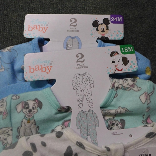 3040 - Baby Boy Disney branded sleeper suits - assorted sizes and prints * this lot is subject to VAT