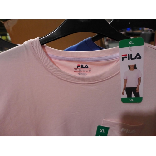 3053 - 6 Women's sports branded T-shirts inc: Ted Baker, DKNY, Levi & Fila - various sizes * this lot is su... 