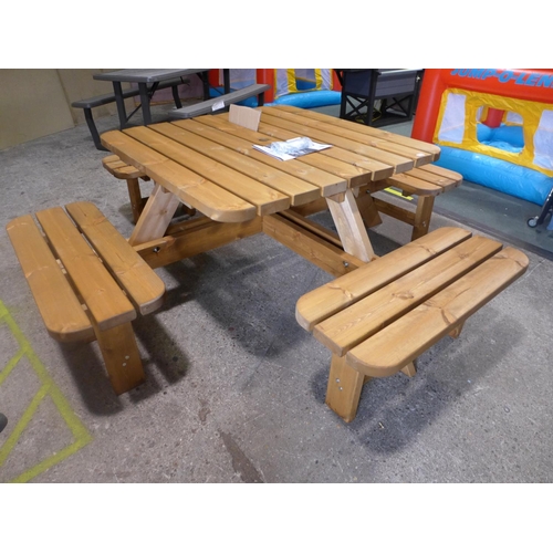 3056 - Large Square - 8 Seater - Picnic Bench, original RRP £469.99 + VAT (293-249) * This lot is subject t... 