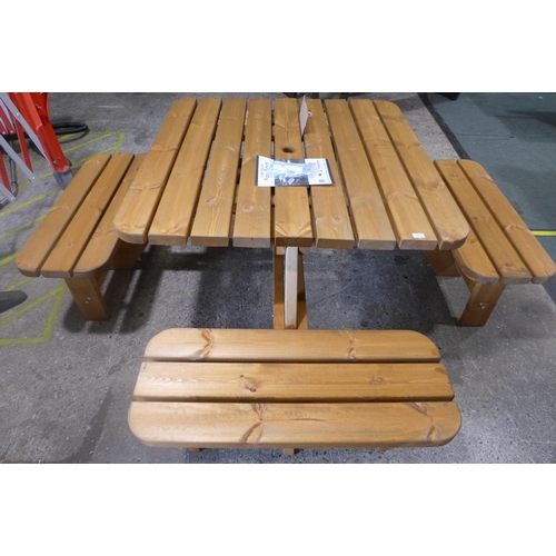 3056 - Large Square - 8 Seater - Picnic Bench, original RRP £469.99 + VAT (293-249) * This lot is subject t... 