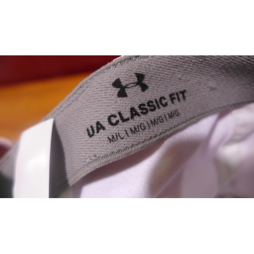 3113 - 3 x M/L white Under Armour caps * this lot is subject to VAT