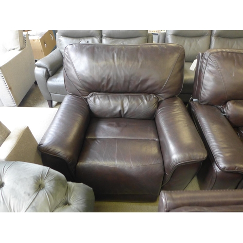1547 - Maxwell leather Reclining armchair - Brown   , Original RRP £666.66 + vat  (4167-24)   * This lot is... 