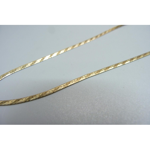 1108 - A 9ct gold necklace, 3.7g, 40cm