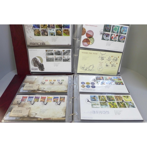 681 - Stamps:- two Royal Mail First Day Cover albums containing approximately 150 First Day Covers from th... 