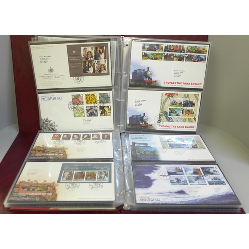 681 - Stamps:- two Royal Mail First Day Cover albums containing approximately 150 First Day Covers from th... 