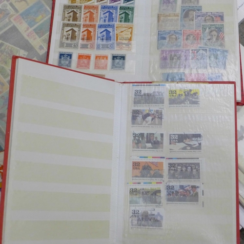 686 - Stamps:- box of stamp albums, covers, etc.