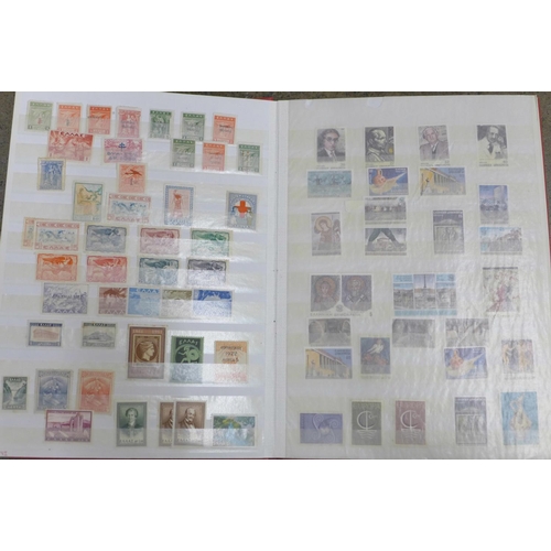 690 - Stamps:- stockbook of mint Greece stamps, vintage to modern