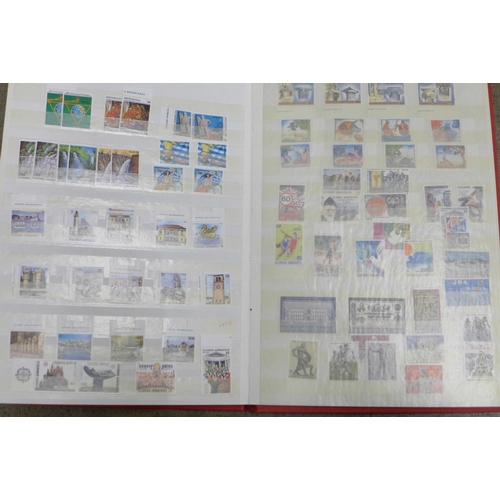 690 - Stamps:- stockbook of mint Greece stamps, vintage to modern