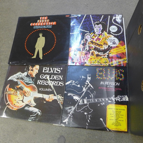 709 - Over 70 LP records mostly 1960s including Elvis Presley, Buddy Holly, Kinks, Everly Brothers, etc.