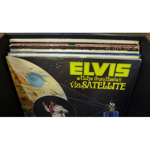 719 - Elvis Presley; records, The Wonder of You box set and an alarm clock