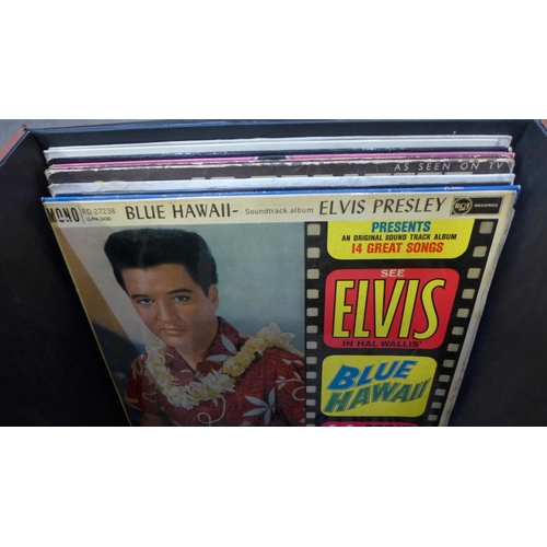 719 - Elvis Presley; records, The Wonder of You box set and an alarm clock