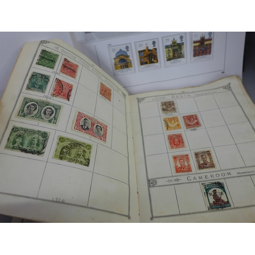 737 - Three albums of stamps, including Stanley Gibbons, Great Britain, partially complete