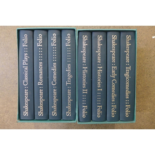 744 - Eight Folio Society volumes of Shakespeare's works