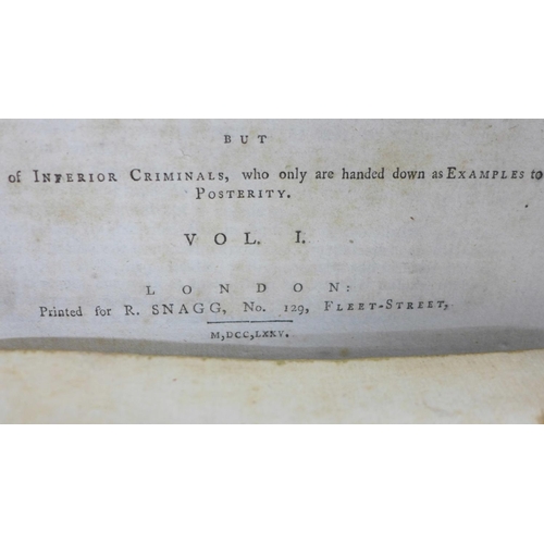 756 - One volume - A Collection of Interesting Trials and State Trails 1776, bound in later blue  buckram