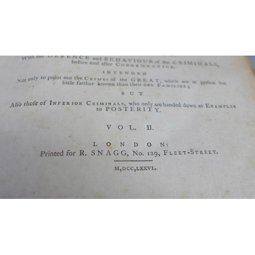 756 - One volume - A Collection of Interesting Trials and State Trails 1776, bound in later blue  buckram