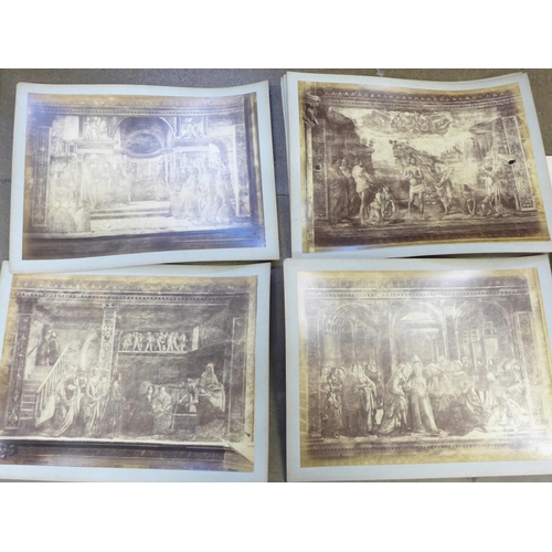 772 - A collection of sixteen large albumen prints of Italian Renaissance art