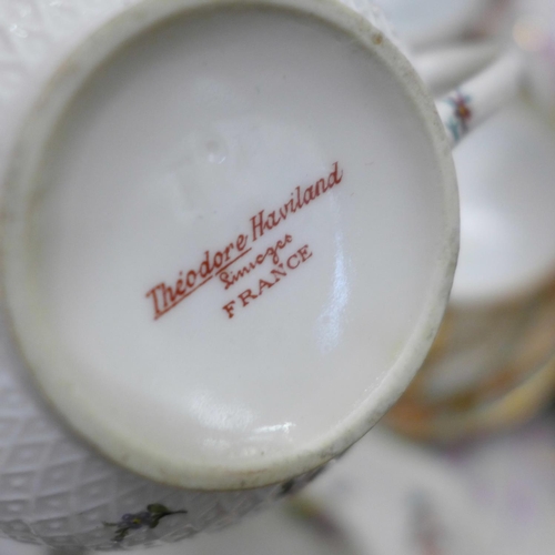 778 - A collection of continental French and German cups and saucers, one on a tray, a few in a set **PLEA... 