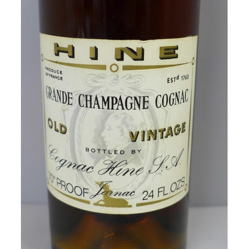 792 - One bottle of vintage Hine Grande Champagne Cognac