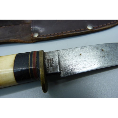 814 - An antler handled knife by William Rodgers and five other knives including one other by Rodgers