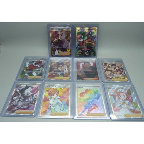 842 - Ten Full Art Trainer Pokemon cards