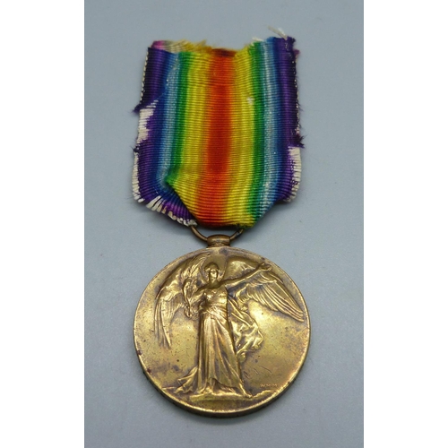 852 - A Naval WWI Victory medal, 225849 E. Warrell A.B. R.N.