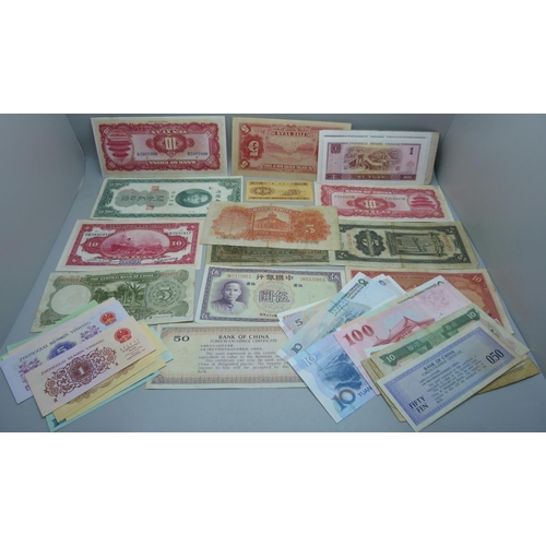 853 - Forty Chinese bank notes