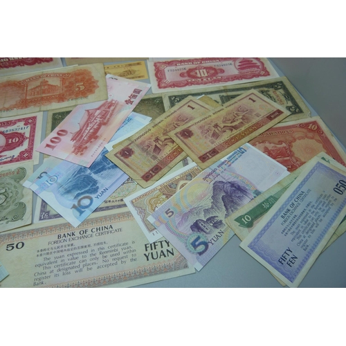 853 - Forty Chinese bank notes