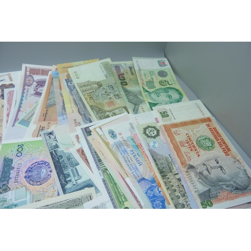 857 - Approximately 100 world bank notes