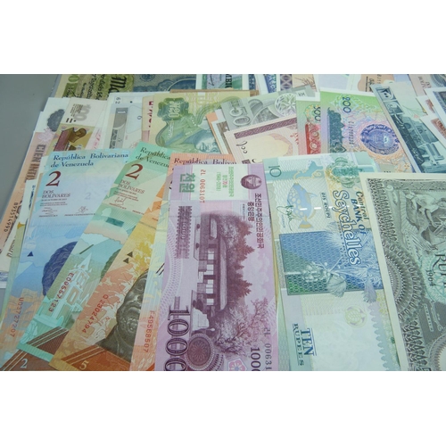 857 - Approximately 100 world bank notes