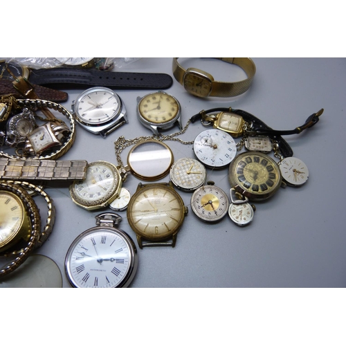 919 - Mechanical wristwatches and watch parts, dials, etc.