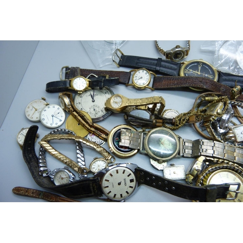 919 - Mechanical wristwatches and watch parts, dials, etc.