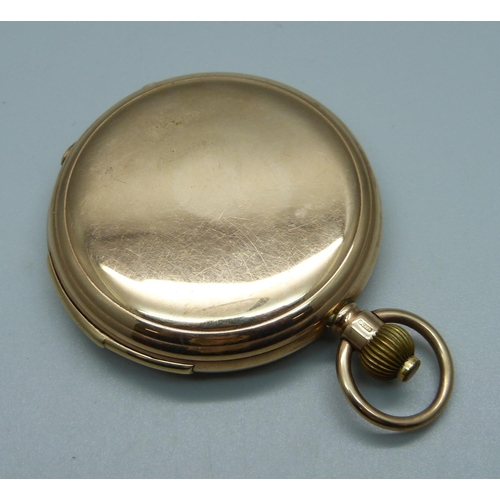 952 - A 9ct gold full-hunter quarter repeater pocket watch by Thomas Russell & Son, Liverpool, gross weigh... 